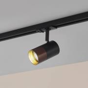Railspot Lindby, GU10, Ø 6 cm, zwart/bruin