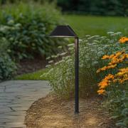 Lindby LED grondspies lamp Capelo, zwart, aluminium, hoogte 77 cm