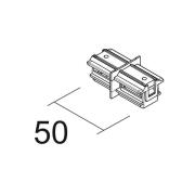 Ivela Langsverbinding SQUARE 48 V, zwart, stroomvoerend