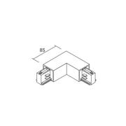 Ivela L-verbinding LKM DALI, zwart, geleider rechts, 3-fasen