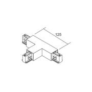 Ivela T-verbinding LKM DALI, zwart, geleider links, 3-fasen