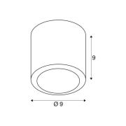 SLV LED plafondlamp Oculus, messingkleurig 9 cm dimbaar naar warm