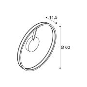SLV LED plafondlamp One, Ø 60 cm, messingkleurig metaal CCT