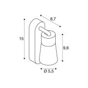 SLV wandlamp Puri 2.0 Cone, wit, breedte 15 cm, metaal