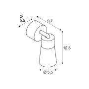 SLV plafondlamp Puri 2.0 Cone, wit, Ø 5 cm, metaal