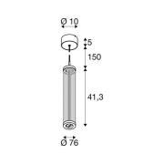 SLV LED hanglamp Quimera, bronskleurig, Ø 8 cm, CCT