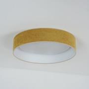 LED plafondlamp Plafond, mosterdgeel, stof, Ø 45 cm, 3-staps