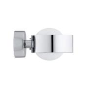 Wandlamp Mado, staal chroomkleurig, glas opaal, 1-lamp