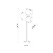 Puls vloerlamp, jute kappen, natuurlijk bruin/wit, 3-lamps