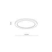 Aqua LED paneel, walnoot, Ø 32,5 cm, 24 W