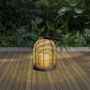 LED lamp op zonne-energie Korbinian, grijs, hoogte 29 cm, IP44, lantaa...