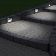 LED buiten wandlamp op zonne-energie 5282104, roestvrij staal, set van...