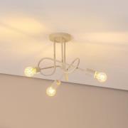 Oxford plafondlamp, zand, Ø 44 cm, metaal, 3-lamps, E27