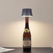 Lindby LED-accubordlamp Linor, rookgrijs, USB, dimbaar