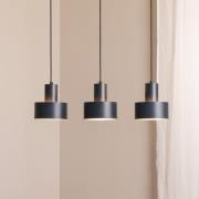 Hanglamp Rif 3, antraciet, 3-lamps, lineair, staal