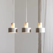 Hanglamp Rif 3, taupe, 3-lamps, lineair, staal