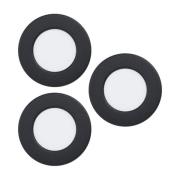 EGLO connect LED inbouwlamp Fueva 6-Z, zwart, set van 3