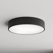 Plafondlamp Cleo 400, zwart, sensor, IP54, Ø 40 cm, metaal