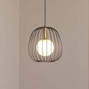 Hanglamp Bell S, Ø 24 cm, 1-lamp, zwart/goud/wit
