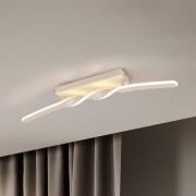 LED plafondlamp Ginko, zand, metaal, lengte 79 cm
