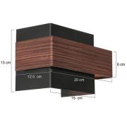 LED wandlamp Muro 3368, houtlook, up/down, G9, 2.700 K