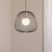 Hanglamp Bell M, Ø 33 cm, 1-lamp, zwart/goud/wit
