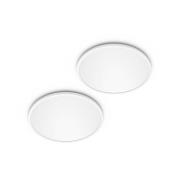 Philips LED SuperSlim 2-pack wit IP44 Ø 25 cm 2.700 K