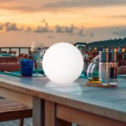 LED-buitenlamp op zonne-energie Dabus, Ø 30 cm, bol, wit, acryl