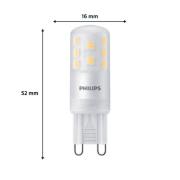 Philips LED stiftlamp G9 3,7W 470lm 2700K mat 3-pack
