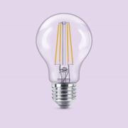 Philips LED lamp E27 A60 7W 806lm 2700K filament 3-pack