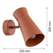 Wandlamp Lotta, terracotta, spot, staal, verstelbaar
