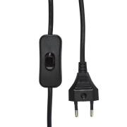 PR Home tafellamp Solo, zwart/wit, hoogte 55 cm, stof