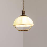 Hanglamp Ilsa, wit/goud, Ø 30 cm, in hoogte verstelbaar