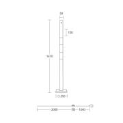 HerzBlut LED vloerlamp Lana del bianco, hout, dimbaar