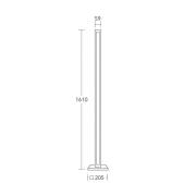 HerzBlut LED vloerlamp Karl K, hout, dimbaar, 161 cm