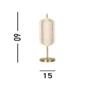 Capsule LED tafellamp, messingkleurig, ijzer, acryl