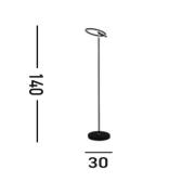 Space LED vloerlamp, zwart, metaal