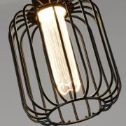 LED Deco Cilinder E27 4,5W 2.700K zwarte metalen stutten