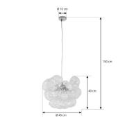 Lucande hanglamp Diborah, helder, Ø 43 cm, glas, G9