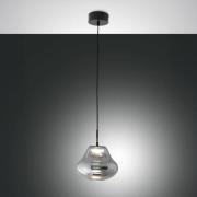 LED hanglamp Deva, grijs, glas, Ø 25 cm, CCT, dimbaar