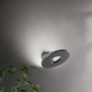 LED buiten wandlamp Elite, donkergrijs, metaal, Ø 24 cm, IP54