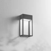 LED buiten wandlamp Edo, donkergrijs, metaal, 30 cm, IP65