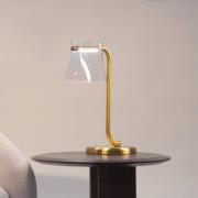 Maytoni LED tafellamp Cabaret, messing/helder, hoogte 48,5 cm