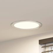 Prios LED inbouwlamp Cadance, zilver, 24 cm, set van 3, CCT