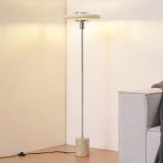 Lindby vloerlamp Branford, 130 cm, beige, metaal/travertin