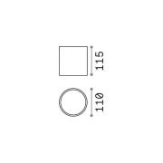 Ideal Lux plafondlamp Gun, wit, aluminium, IP44, GU10