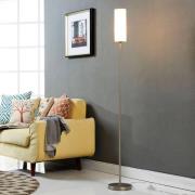 Lindby Vinsta vloerlamp, hoogte 153 cm, wit, glas, metaal