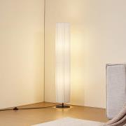 Lindby vloerlamp Virelle, wit, textiel, hoogte 117 cm, E27