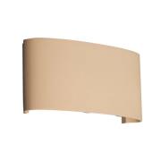 LED buiten wandlamp Berlin, zandkleurig, breedte 17 cm, metaal