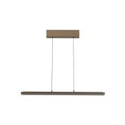 LED hanglamp Torvi, greige/rookgrijs, 88 cm, metaal/glas